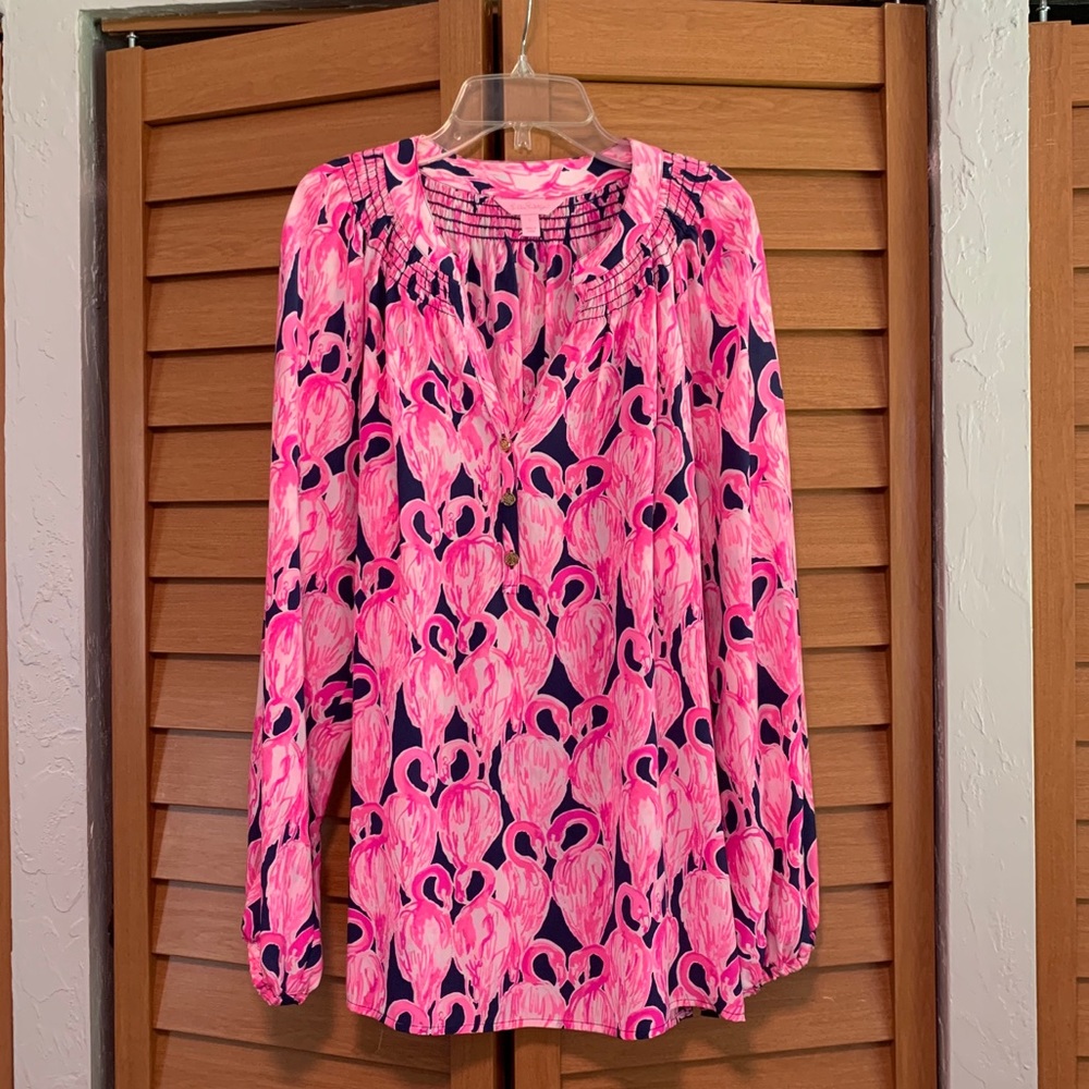 Lilly Pulitzer Flamingo Blouse